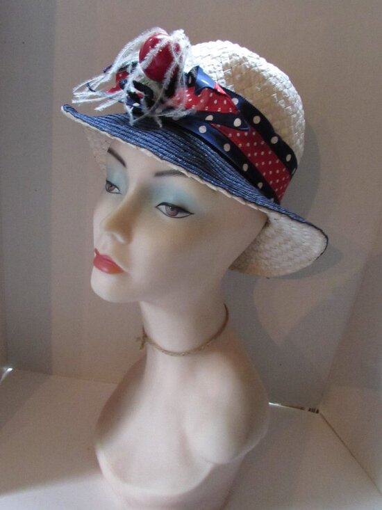 Vintage 1976 Era Patriotic Red White Blue Hat main image 5